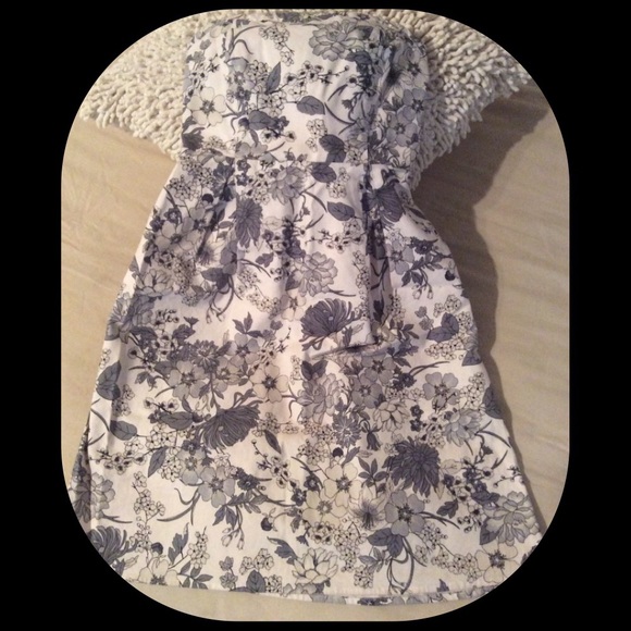 Strapless floral dress