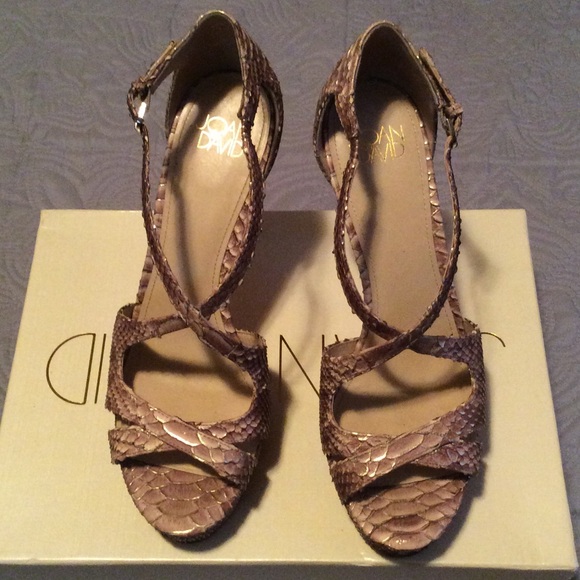 Joan & David snakeskin leather platform sandals
