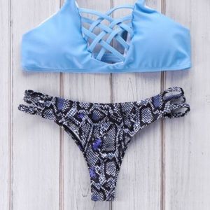 Snake skin print bikini (BOTTOMS ONLY)