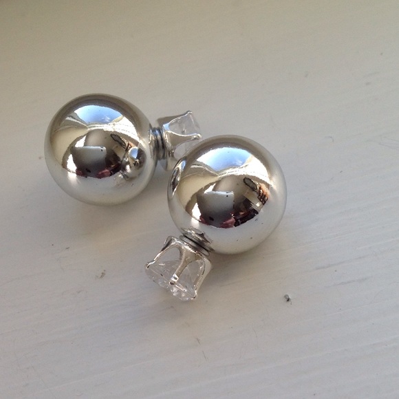 Cute Jewelry - Double Side Round Ball Earrings New~