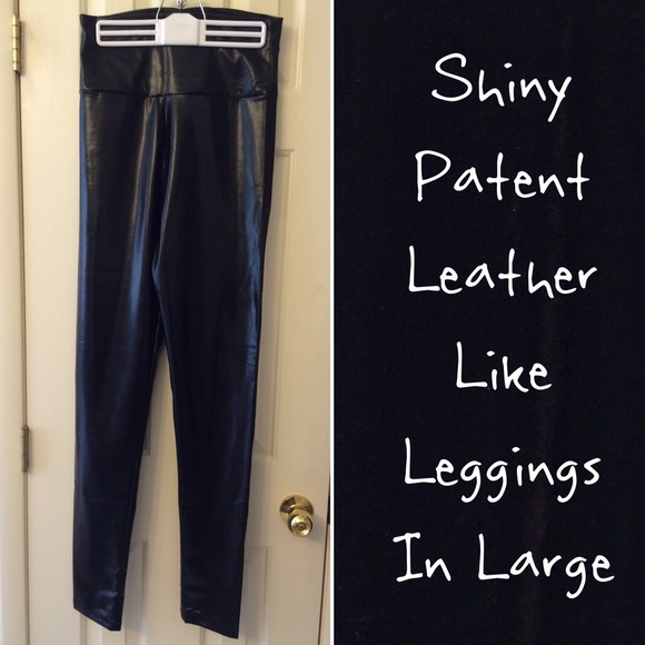 SHINY Patent leather like leggings (Lrg)