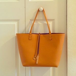 Mustard Saffiano Tote