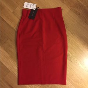 Zara Red Pencil Skirt (NWT)