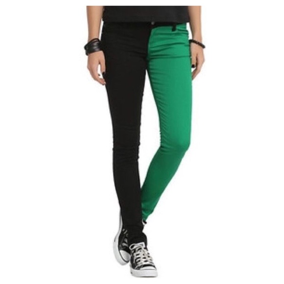 split leg skinny jeans