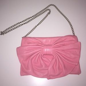 Red Valentino Giant Bow Clutch with chain strap