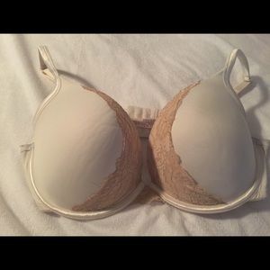 = White and Tan Lace Push Up =