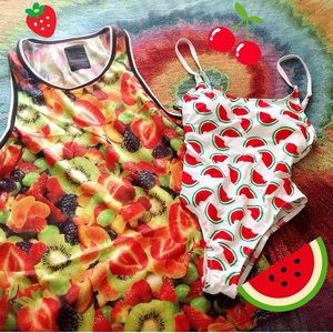 Kawaii Watermelon One Piece Bathing Suit