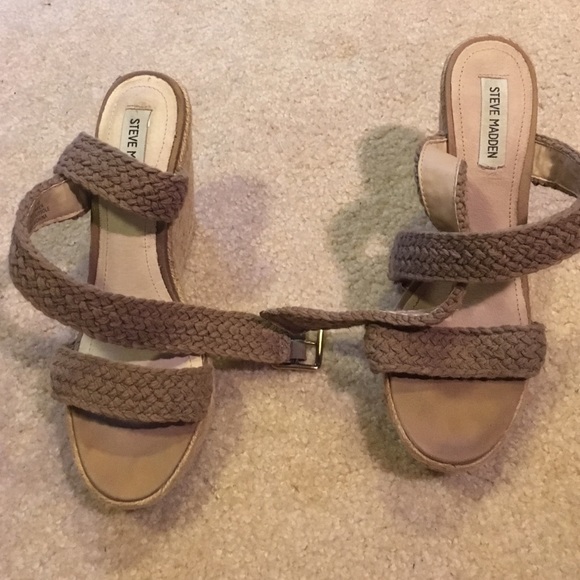 Steve Madden wrap strap wedge sandal