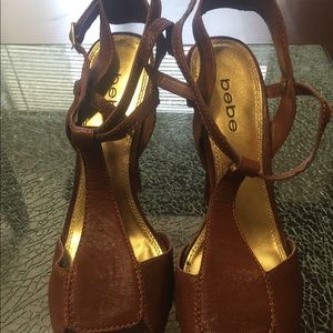 Bebe studded platform sandal