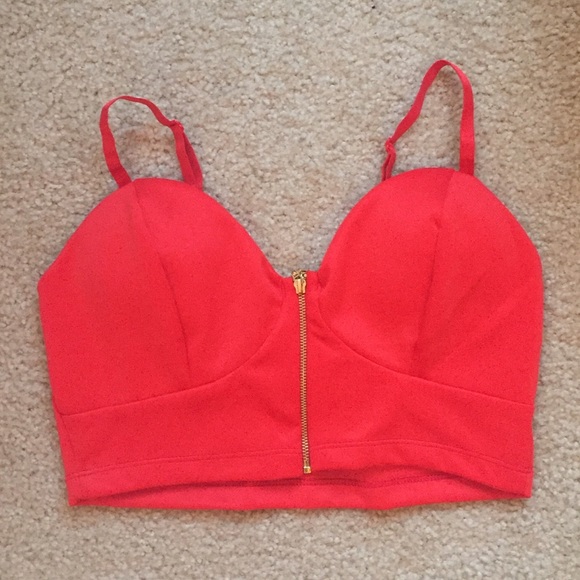 Red crop top