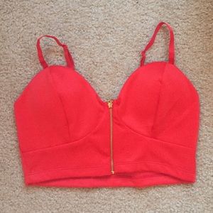 Red crop top