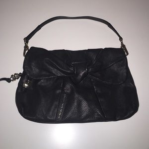 Marc By Marc Jacobs black bow clutch with strap