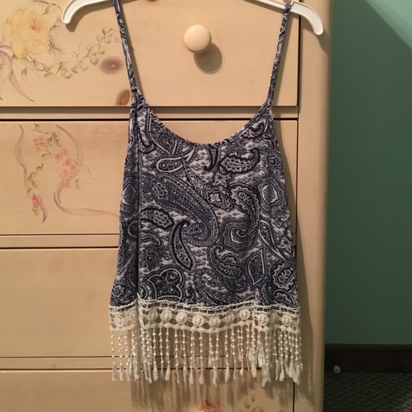 Charlotte Russe Tops - Tank top with tassels