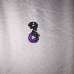Dangling Purple Butterfly Pandora charm