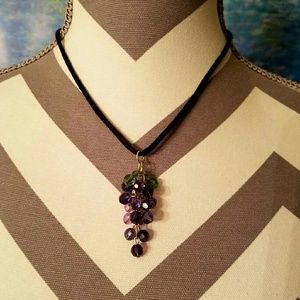 Swarovski Crystal Grape Cluster Necklace