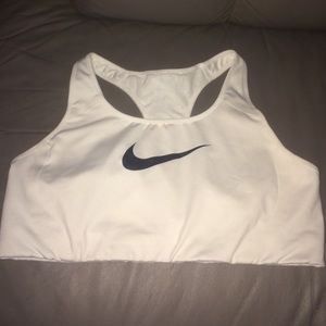 White Nike Dri Fit Sports Bra