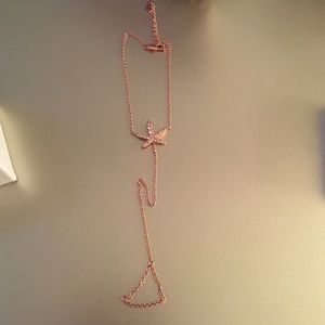 "Alex Mika"  rose gold hand chain