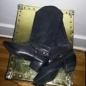 Black Leather Cowboy Boots
