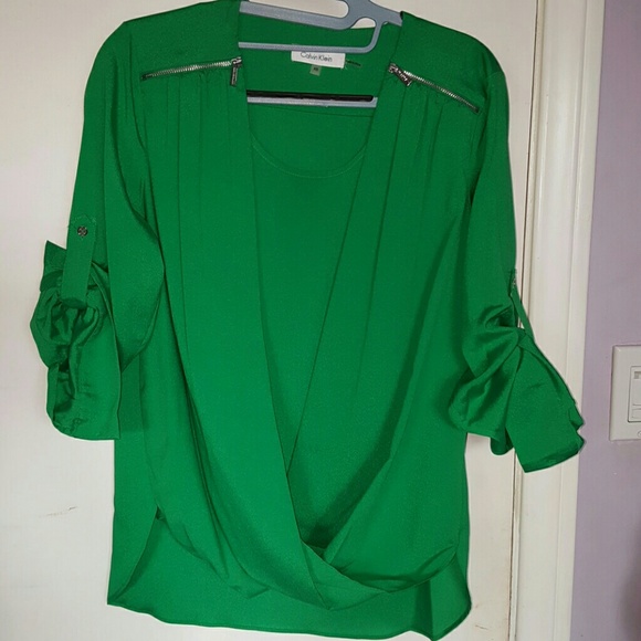 Calvin Klein Size XS Green Top