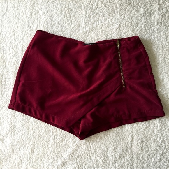 Forever 21 Pants - Asymmetrical Red Shorts