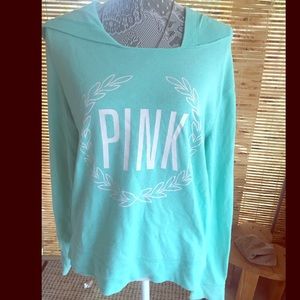Aqua PINK Victoria secret hoodie