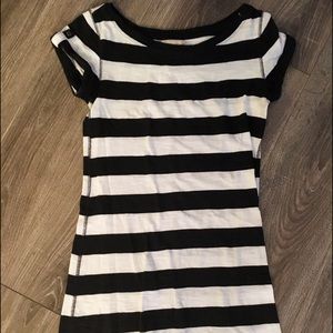 Banana Republic Navy & White Stripped Dress
