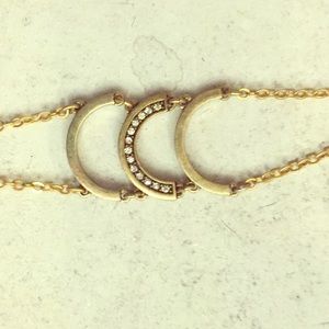 Lunette triple crescent bracelet
