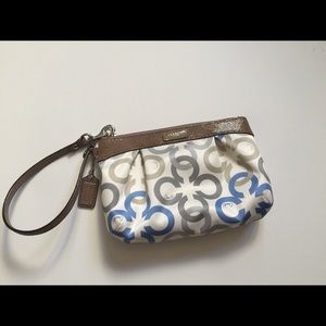 Coach clover wristlet