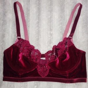 Free People Light & Shadow Underwire Velvet Bra