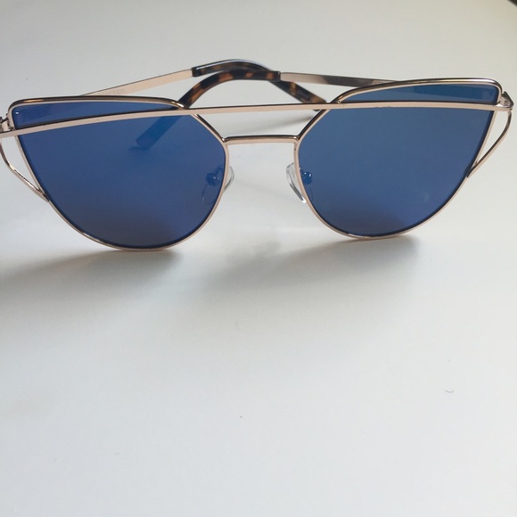 NWT || Wire Mirrored Cat Eye Aviator Sunglasses - Picture 2 of 4
