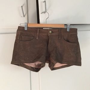 Super cute leather shorts!