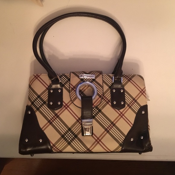 Tan Plaid Purse