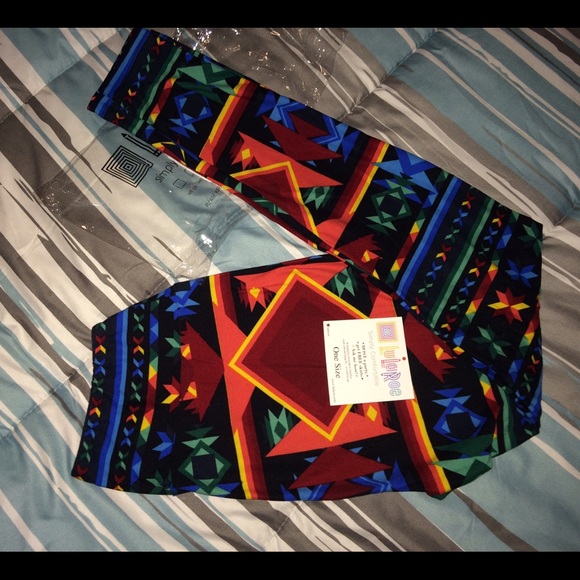 LuLaRoe Aztec Colorful One Size Leggings