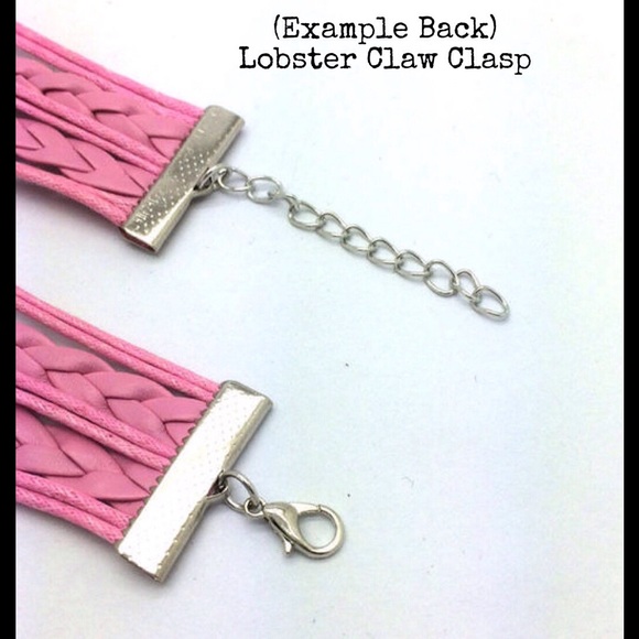 Butterfly Glass Cabochon Dome Cord Bracelet NWT - Picture 3 of 3