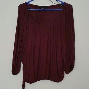 Forever 21 Maroon Batwing Top