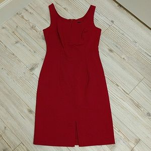 Express red hot bodycon dress with front slit