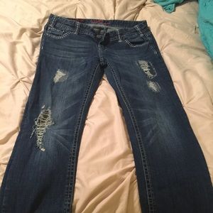 Rock and roll cowgirl jeans. Low rise 32X34.