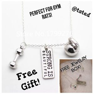 Motivation Crossfit Strong Is Beautiful Necklace