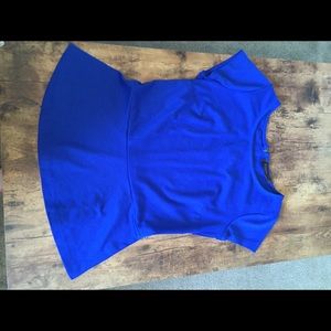 The Limited Peplum Top Blue Sz S