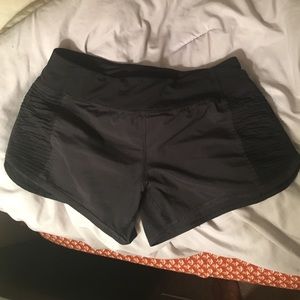 Lululemon black running shorts size 6