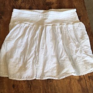 American Eagle White Linen Skirt