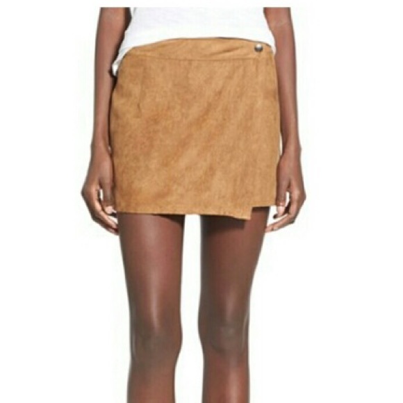 Faux Suede Skort