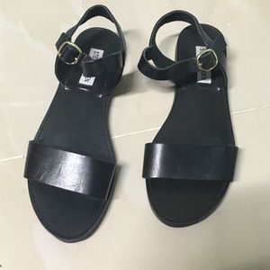 Black Strapped Sandals
