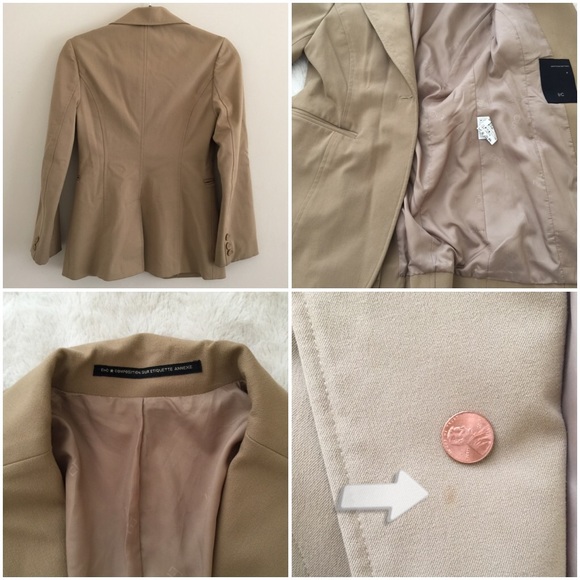 Camel Colored Fitted Blazer - Picture 3 of 3