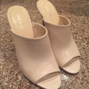 Nine West mules. On hold till Aug 2