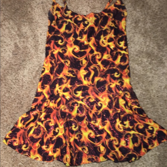 Flame skater dress
