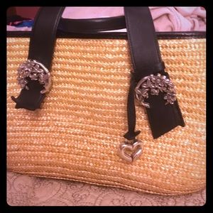 ⚠️SOLD⚠️Brighton Straw And leather bag