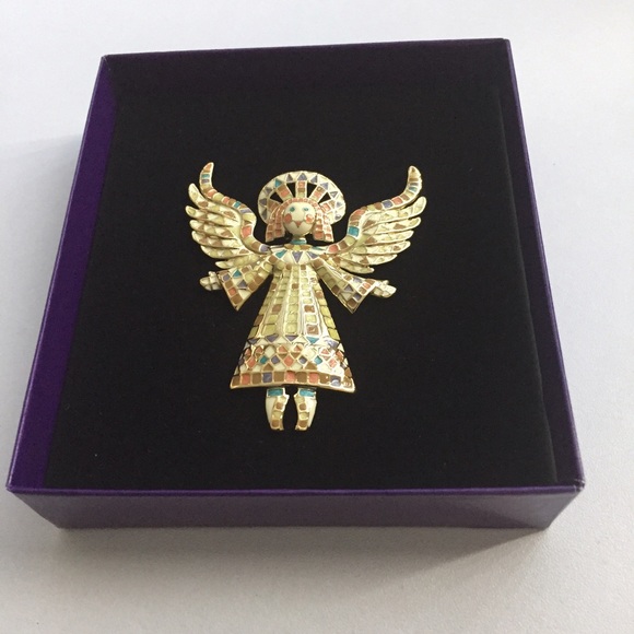 Mosaic Angel Pin.  New.