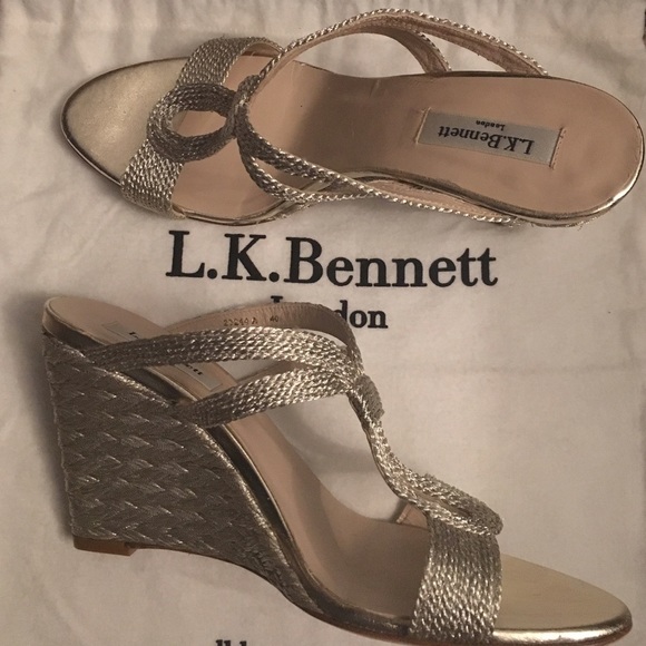 L.K. Bennett Platinum espadrilles
