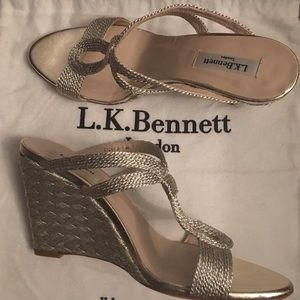 L.K. Bennett Platinum espadrilles